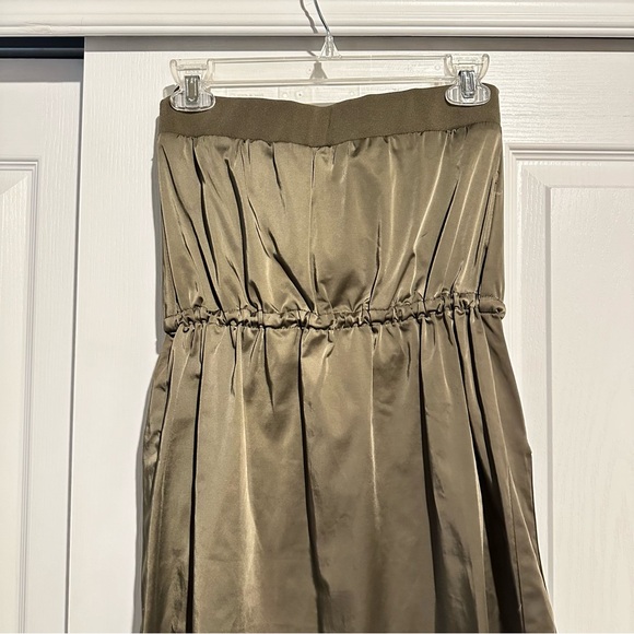 New Zara Strapless Khaki Cargo Mini Short Dress 2712/231 Small - Picture 8 of 8